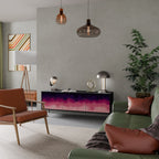 AURORA BOREALIS TV-Lowboard mit 3 Türen in Schwarz