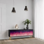 AURORA BOREALIS TV-Lowboard mit 3 Türen in Schwarz