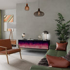 AURORA BOREALIS TV-Lowboard mit 3 Türen in Schwarz