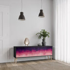 AURORA BOREALIS TV-Lowboard mit 3 Türen in Schwarz