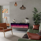 AURORA BOREALIS TV-Lowboard mit 3 Türen in Schwarz