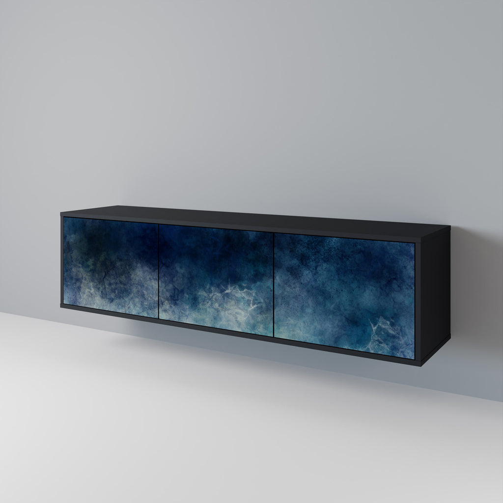 CELESTIAL FALL 3-türiger TV-Ständer in Schwarz