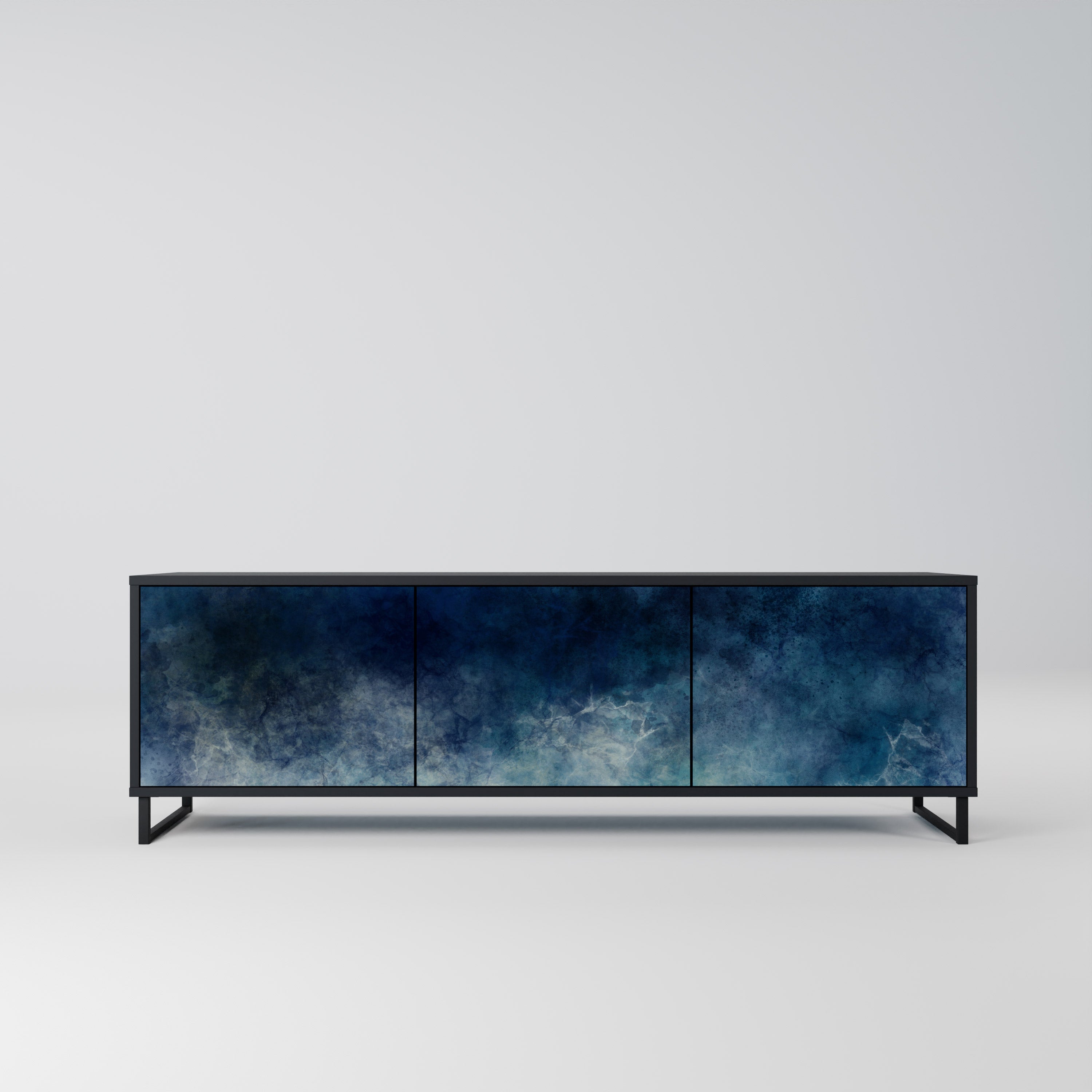 CELESTIAL FALL 3-türiger TV-Ständer in Schwarz