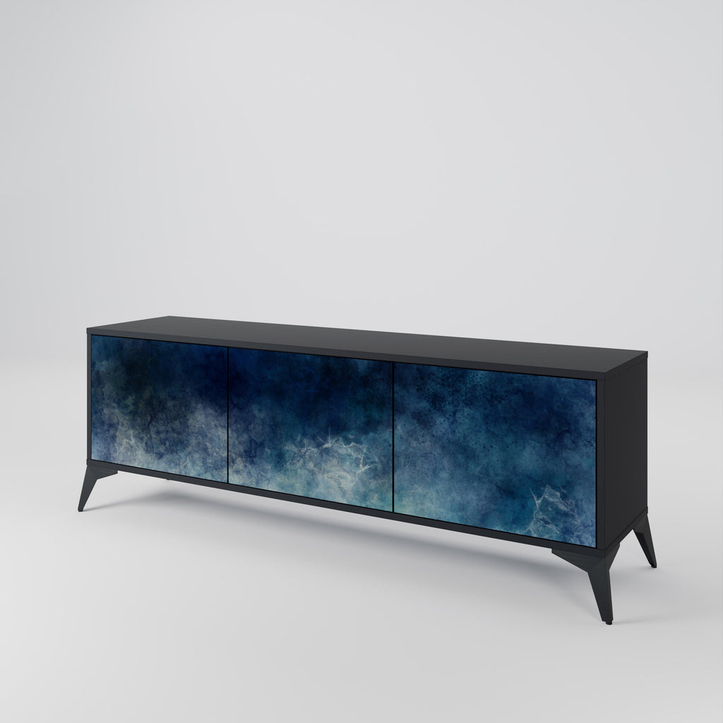 CELESTIAL FALL 3-türiger TV-Ständer in Schwarz