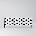 SLIPPING MINUTES TV-Lowboard mit 3 Türen in Schwarz