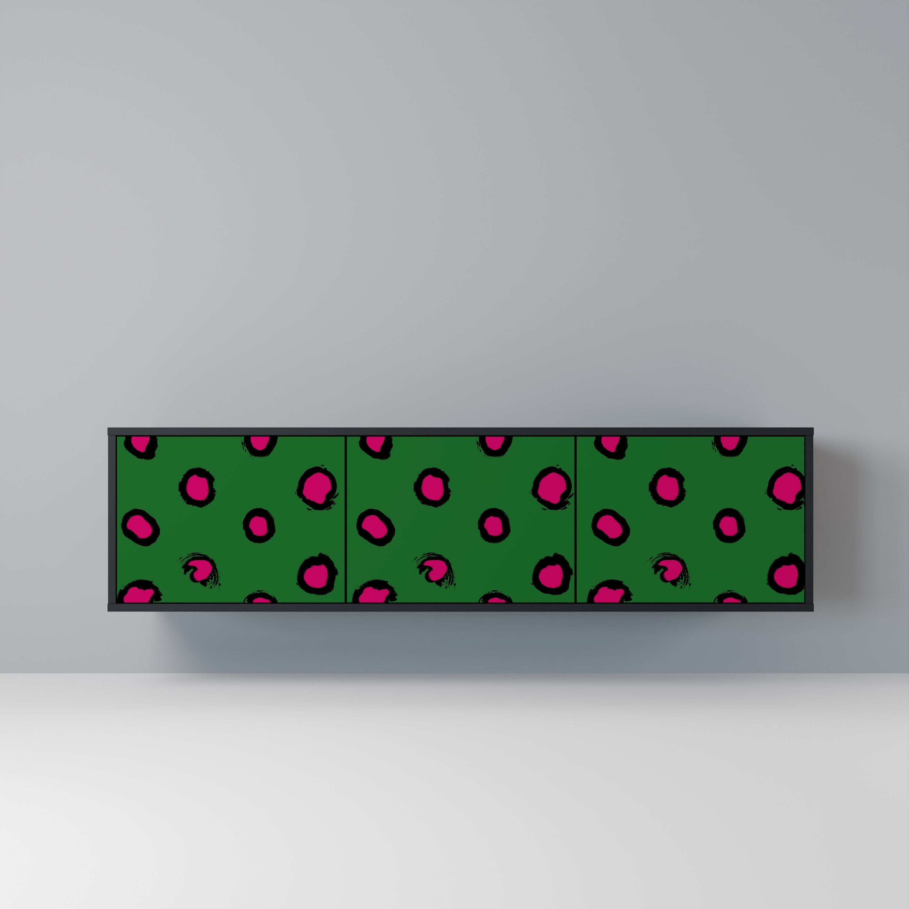 FUNKY SPOTS 3-türiger TV-Ständer in Schwarz