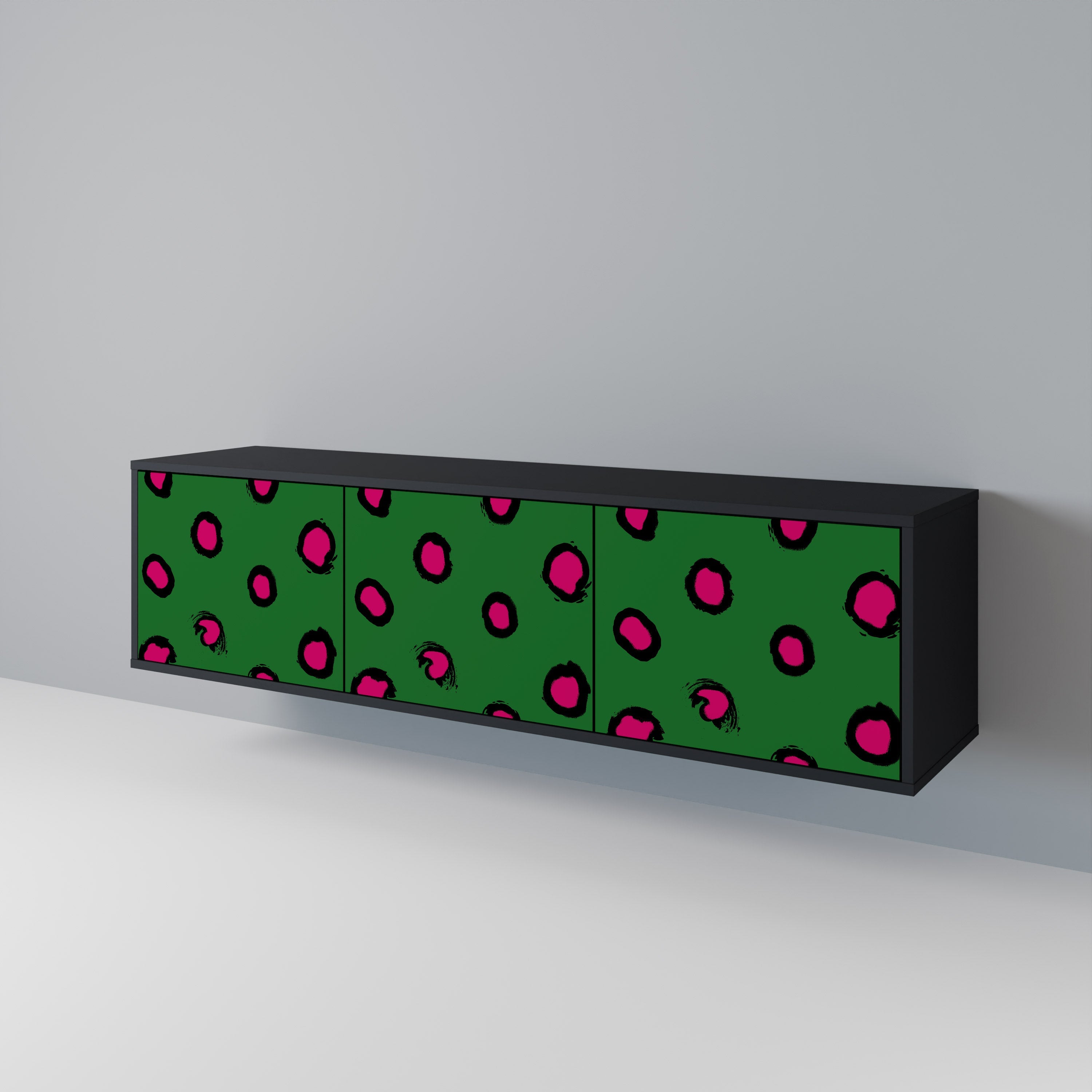 FUNKY SPOTS 3-türiger TV-Ständer in Schwarz