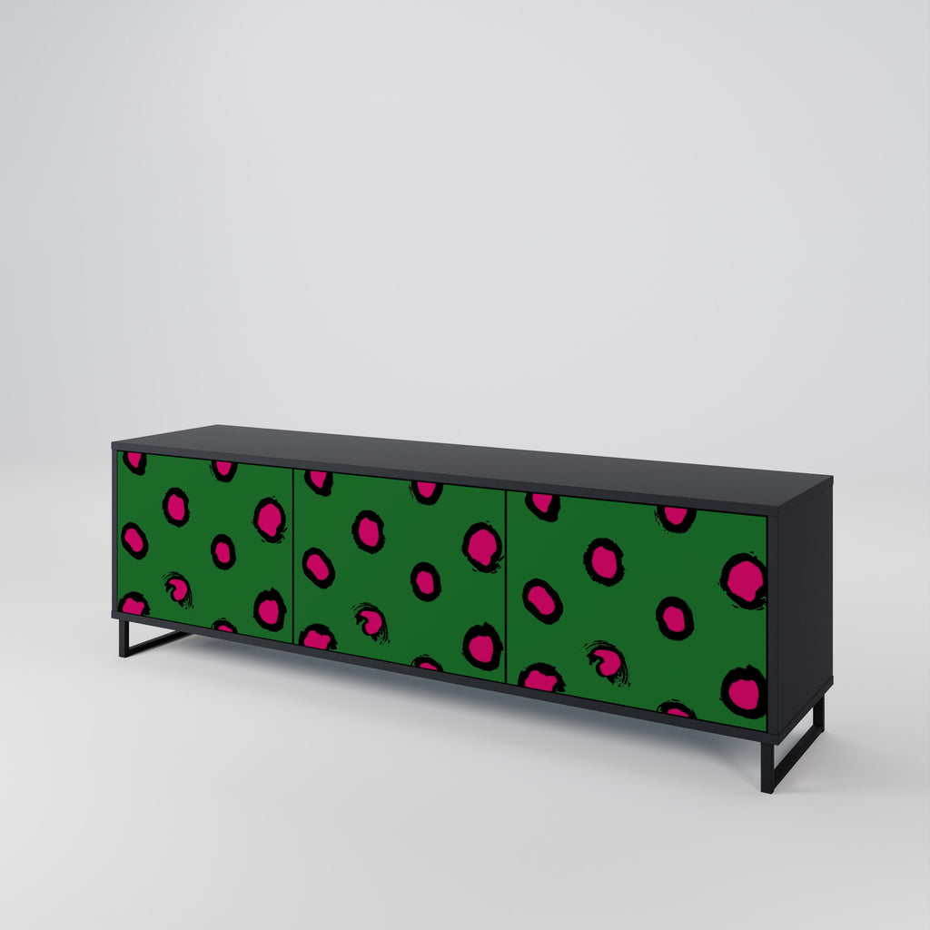FUNKY SPOTS 3-türiger TV-Ständer in Schwarz