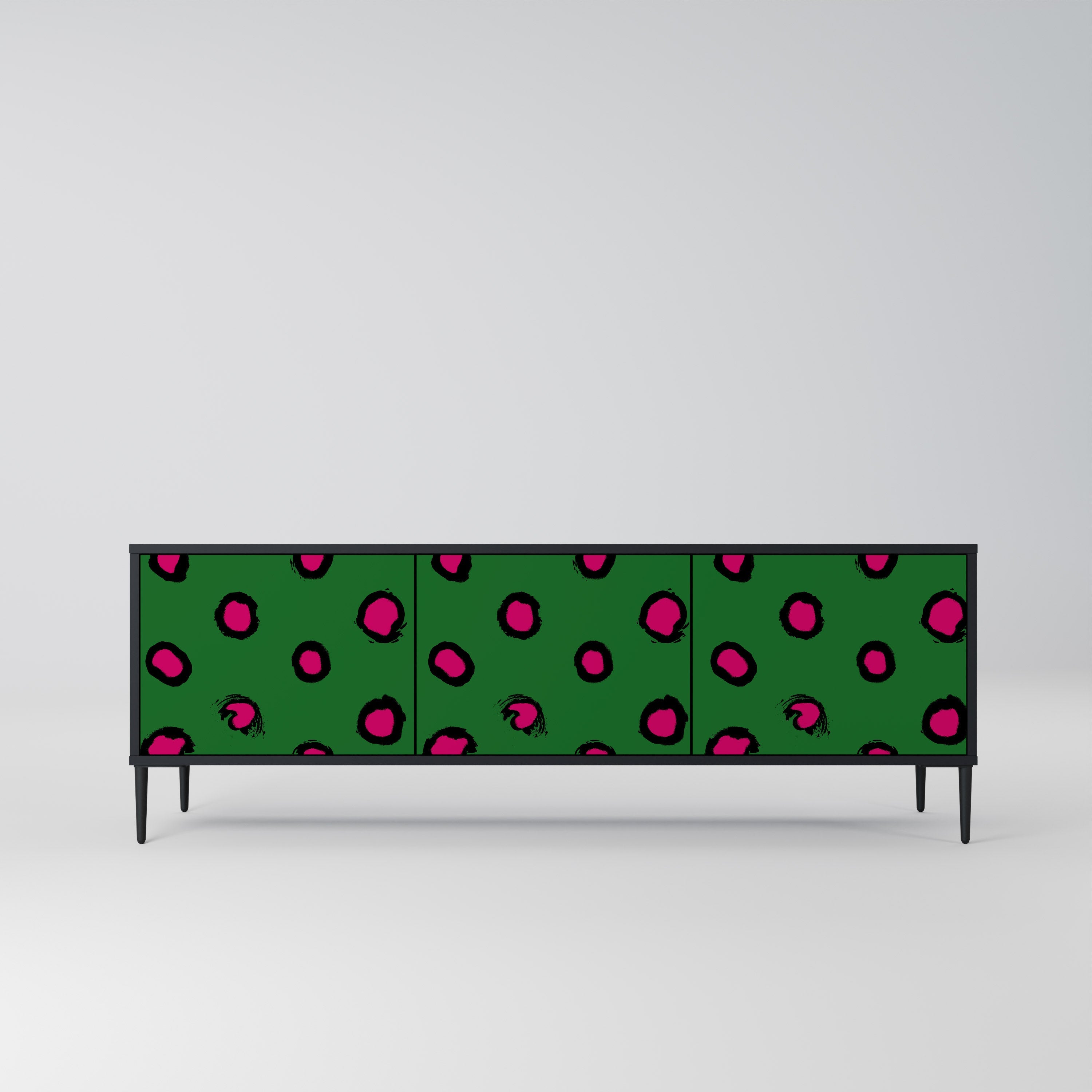 FUNKY SPOTS 3-türiger TV-Ständer in Schwarz