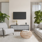 NIGHTY MELODIES TV-Lowboard mit 3 Türen in Schwarz