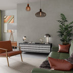 NIGHTY MELODIES TV-Lowboard mit 3 Türen in Schwarz