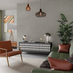 NIGHTY MELODIES TV-Lowboard mit 3 Türen in Schwarz