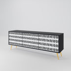 NIGHTY MELODIES TV-Lowboard mit 3 Türen in Schwarz