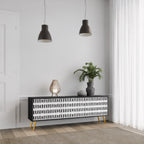 NIGHTY MELODIES TV-Lowboard mit 3 Türen in Schwarz