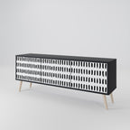 NIGHTY MELODIES TV-Lowboard mit 3 Türen in Schwarz