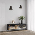 MARBLE OF TOMMORROW TV-Lowboard mit 3 Türen in Schwarz