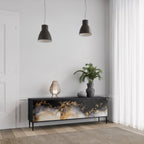 MARBLE OF TOMMORROW TV-Lowboard mit 3 Türen in Schwarz