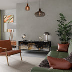 MARBLE OF TOMMORROW TV-Lowboard mit 3 Türen in Schwarz