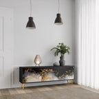 MARBLE OF TOMMORROW TV-Lowboard mit 3 Türen in Schwarz