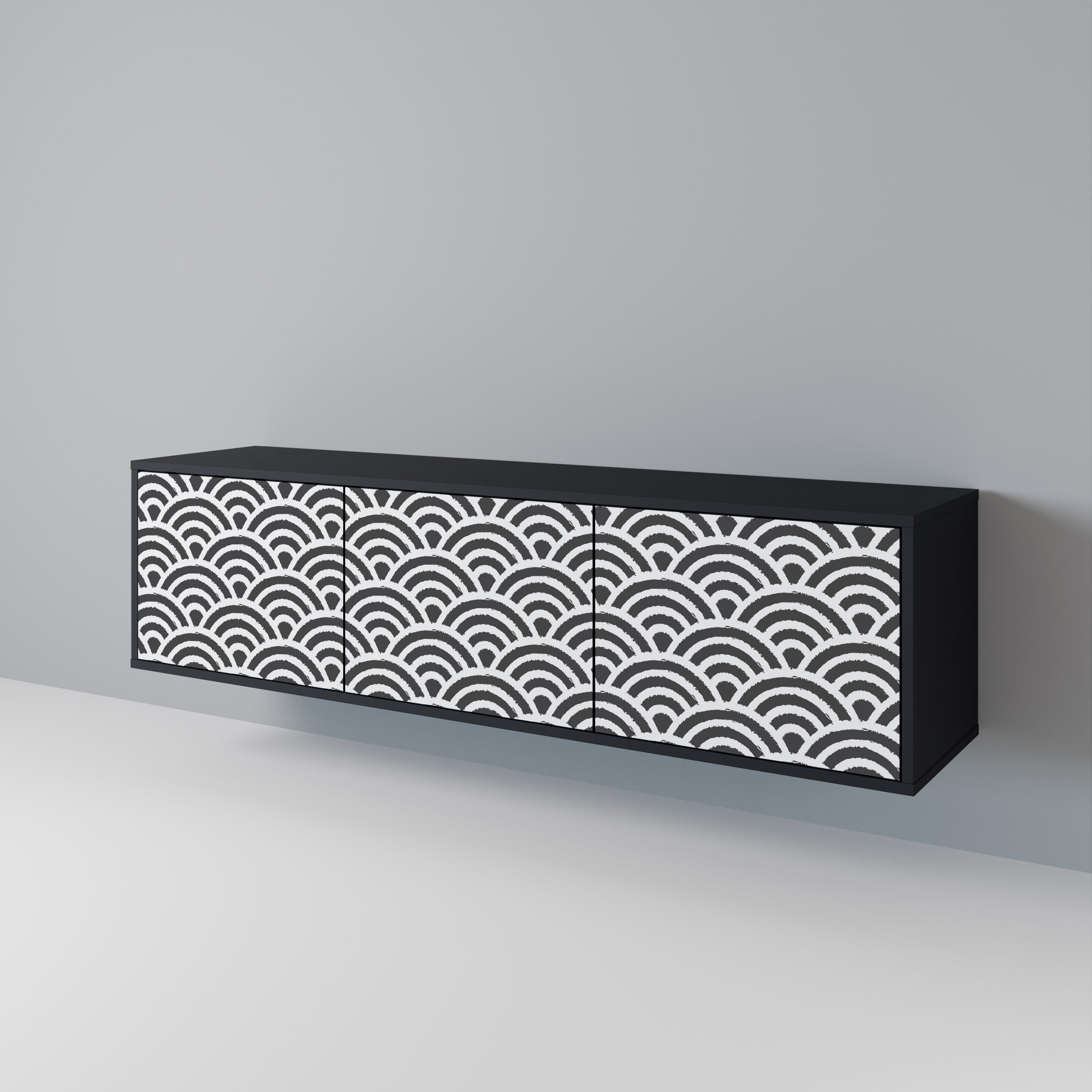 GLOOMY HOST 3-Door TV Cabinet