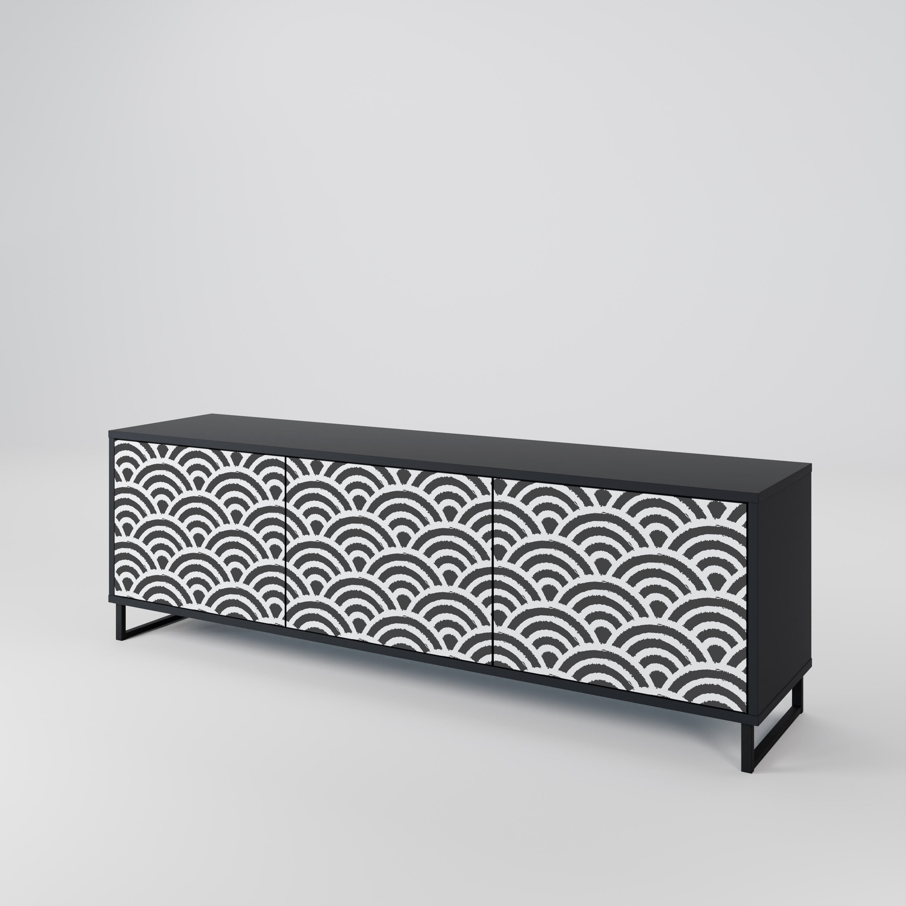 GLOOMY HOST 3-Door TV Cabinet