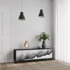 MONOCHROME MIRAGE TV-Lowboard mit 3 Türen in Schwarz