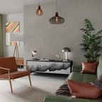 MONOCHROME MIRAGE TV-Lowboard mit 3 Türen in Schwarz