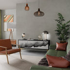 MONOCHROME MIRAGE TV-Lowboard mit 3 Türen in Schwarz