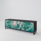 ABSTRACT ALCHEMY TV-Lowboard mit 3 Türen in Schwarz