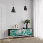 ABSTRACT ALCHEMY TV-Lowboard mit 3 Türen in Schwarz