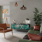 ABSTRACT ALCHEMY TV-Lowboard mit 3 Türen in Schwarz