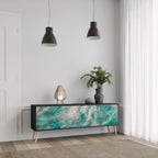 ABSTRACT ALCHEMY TV-Lowboard mit 3 Türen in Schwarz