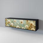 DREAMY MEADOW TV-Lowboard mit 3 Türen in Schwarz