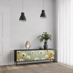 DREAMY MEADOW TV-Lowboard mit 3 Türen in Schwarz