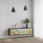 DREAMY MEADOW TV-Lowboard mit 3 Türen in Schwarz