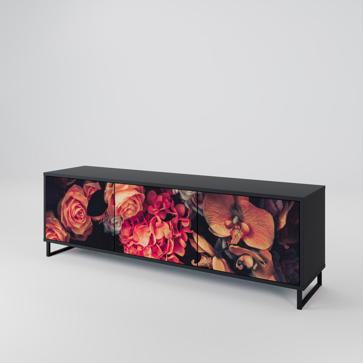 NEVERENDING BLOOM 3-türiges TV-Lowboard