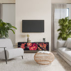 NEVERENDING BLOOM TV-Lowboard mit 3 Türen in Schwarz