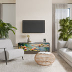 BLOOMING WATERS TV-Lowboard mit 3 Türen in Schwarz