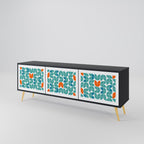 BE THE CHANGE TV-Lowboard mit 3 Türen in Schwarz