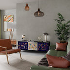 FLORAL COMBINATION TV-Lowboard mit 3 Türen in Schwarz