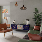 FLORAL COMBINATION TV-Lowboard mit 3 Türen in Schwarz