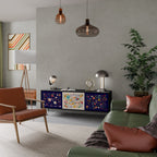 FLORAL COMBINATION TV-Lowboard mit 3 Türen in Schwarz