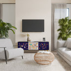 FLORAL COMBINATION TV-Lowboard mit 3 Türen in Schwarz