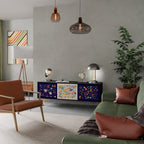 FLORAL COMBINATION TV-Lowboard mit 3 Türen in Schwarz