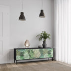 SUCCULENT CLUSTER TV-Lowboard mit 3 Türen in Schwarz