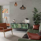 SUCCULENT CLUSTER TV-Lowboard mit 3 Türen in Schwarz