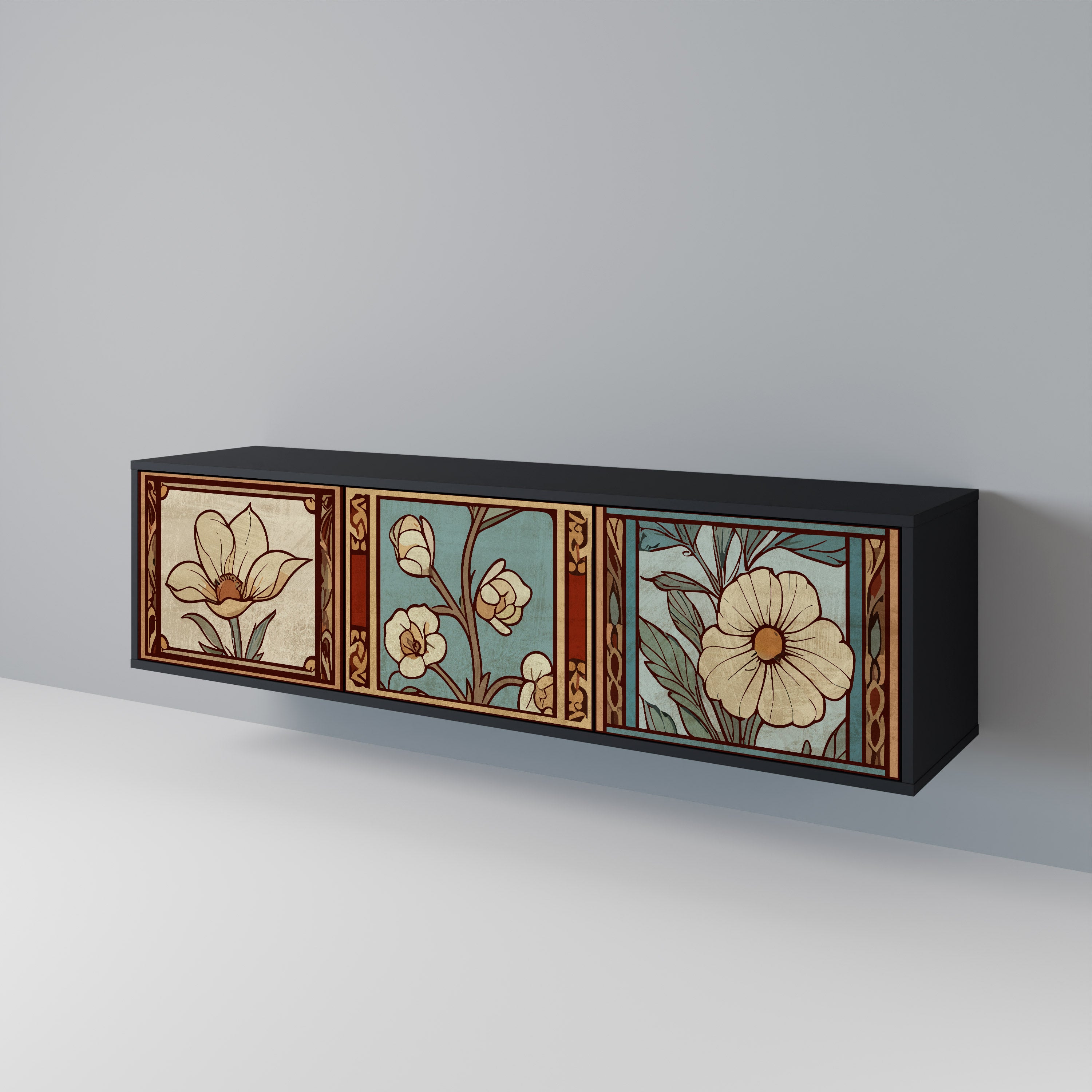 TIMELESS FLORA 3-Door TV Cabinet