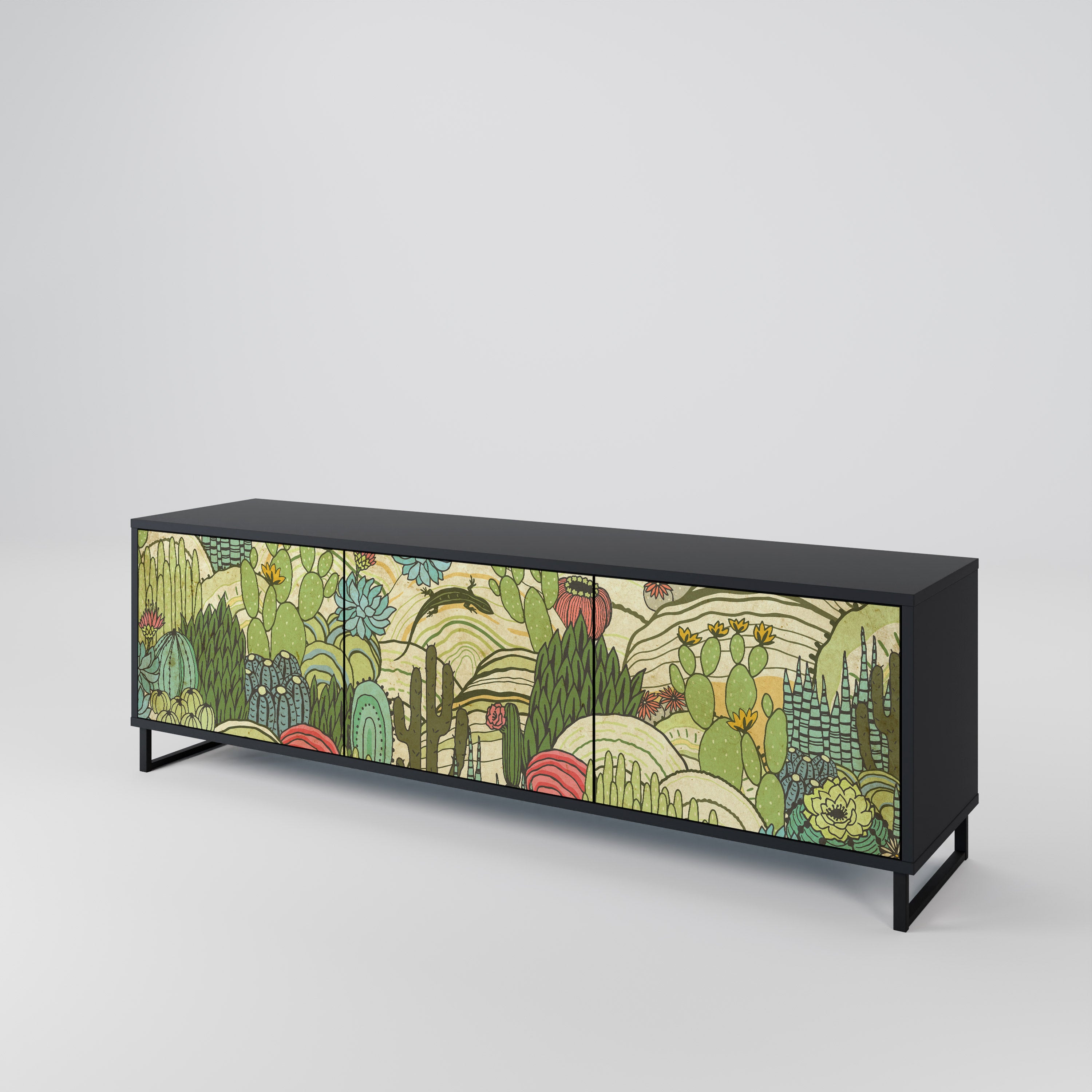 SUCCULENTS KALEIDOSCOPE 3-Door TV Cabinet