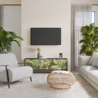 SUCCULENTS KALEIDOSCOPE TV-Lowboard mit 3 Türen in Schwarz