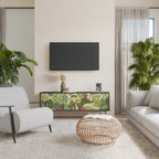 SUCCULENTS KALEIDOSCOPE TV-Lowboard mit 3 Türen in Schwarz